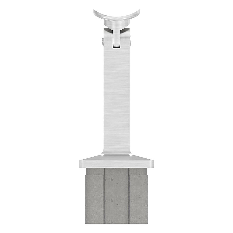 Tube end plug with hinge pin for tube 40x40x3mm, AISI304