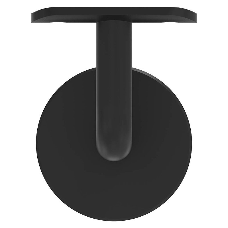 handrail bracket with 42.4 mm plate (round plate and bracket welded), V2A coated in RAL 9005