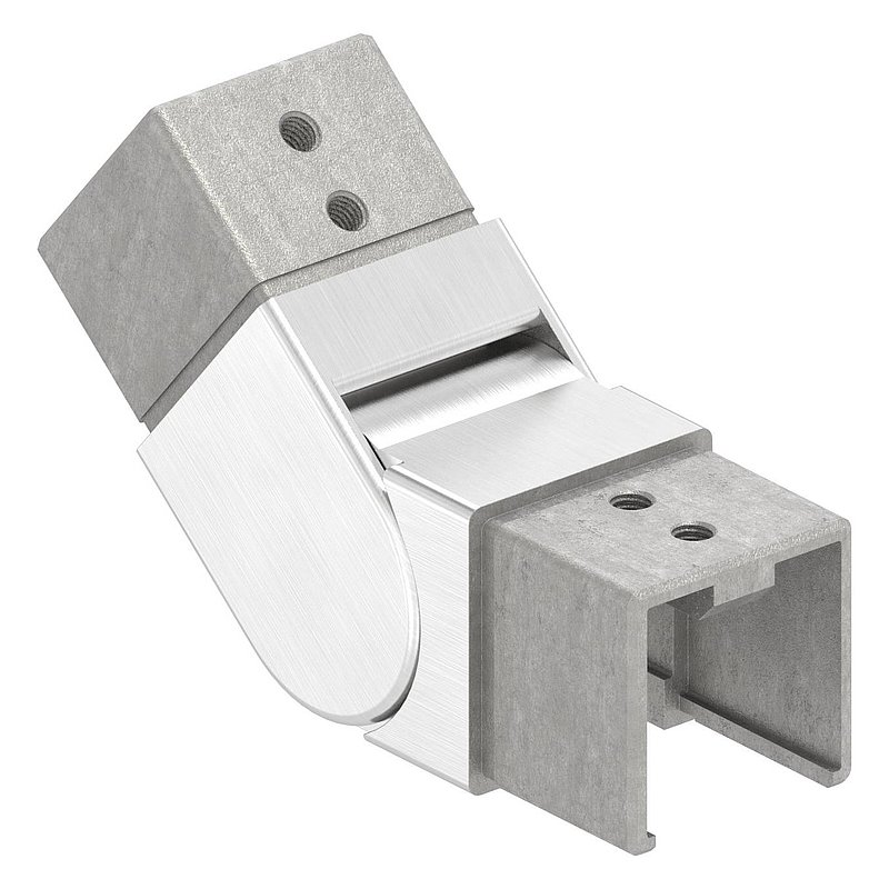 Flexible connector for 40x40mm square groove, AISI316