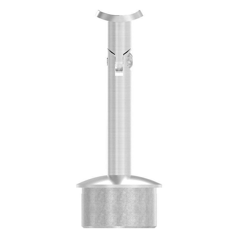 Tube end plug for tube 42.4x2.5mm, handrail connection plate: 42.4mm, AISI304