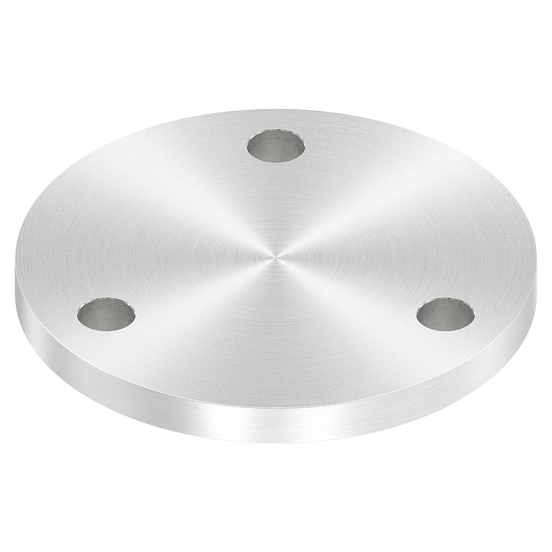 Anchor plate Ø 120x10mm, with round grinding, AISI304
