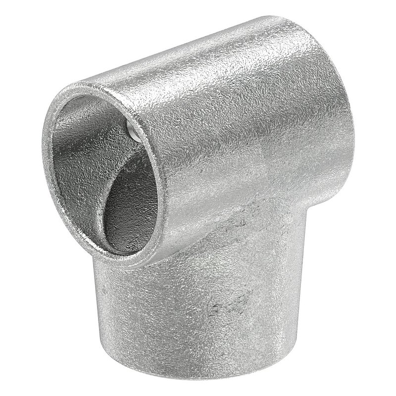 T-Stück kurz, schräg, variabel, für Rohr Ø 48,3mm