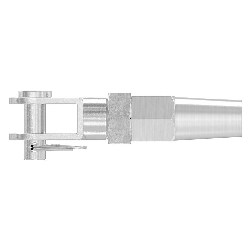 Fork terminal for self-assembly for cable Ø 5mm, AISI316