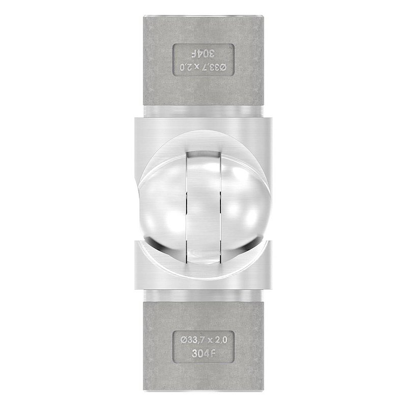 Hollow joint for cable, for tube 33.7x2.0mm, AISI304