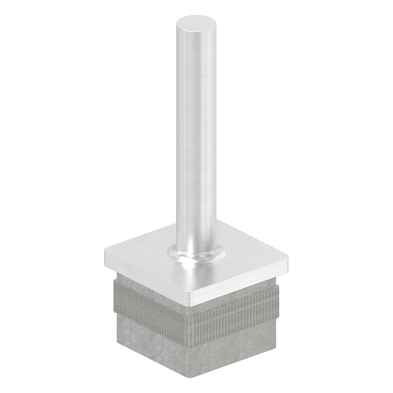 Stopfen mit Stift für Rohr 40 x 40 x 2,0mm, Höhe 80mm