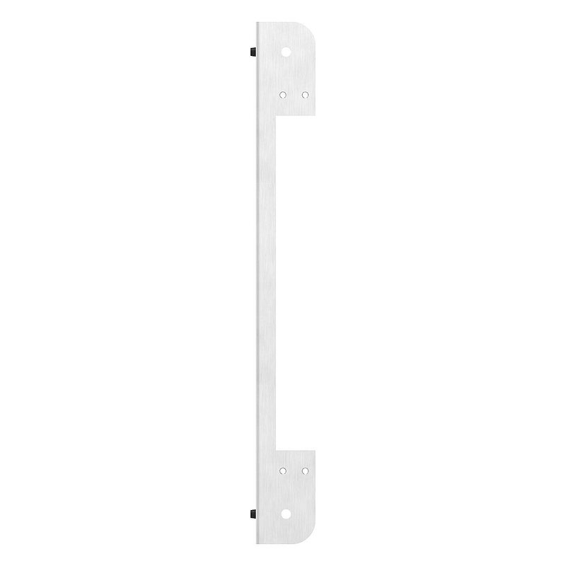 Stop plate with rubber buffer made of stainless steel, 37.5x37.5x328mm, AISI304