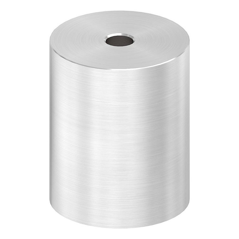 Unterteil Ø 40mm, mit Durchgangsbohrung , t: 50mm, V2A