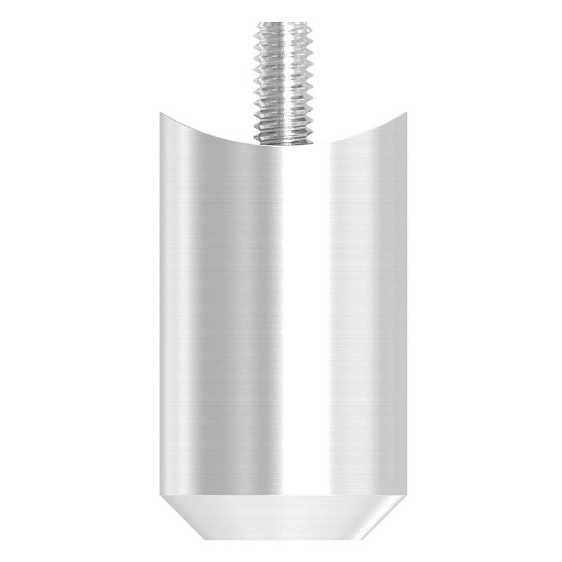 Querstabhalter zum Stoßen, Bohrung Ø 12,5mm, Anschluss 42,4mm, V2A
