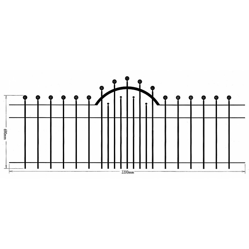 Fence panel, 690x2200mm
