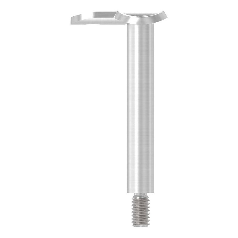 Stift Ø 12mm mit 90° Handlaufanschlussplatte für Rohr 42,4mm, V2A