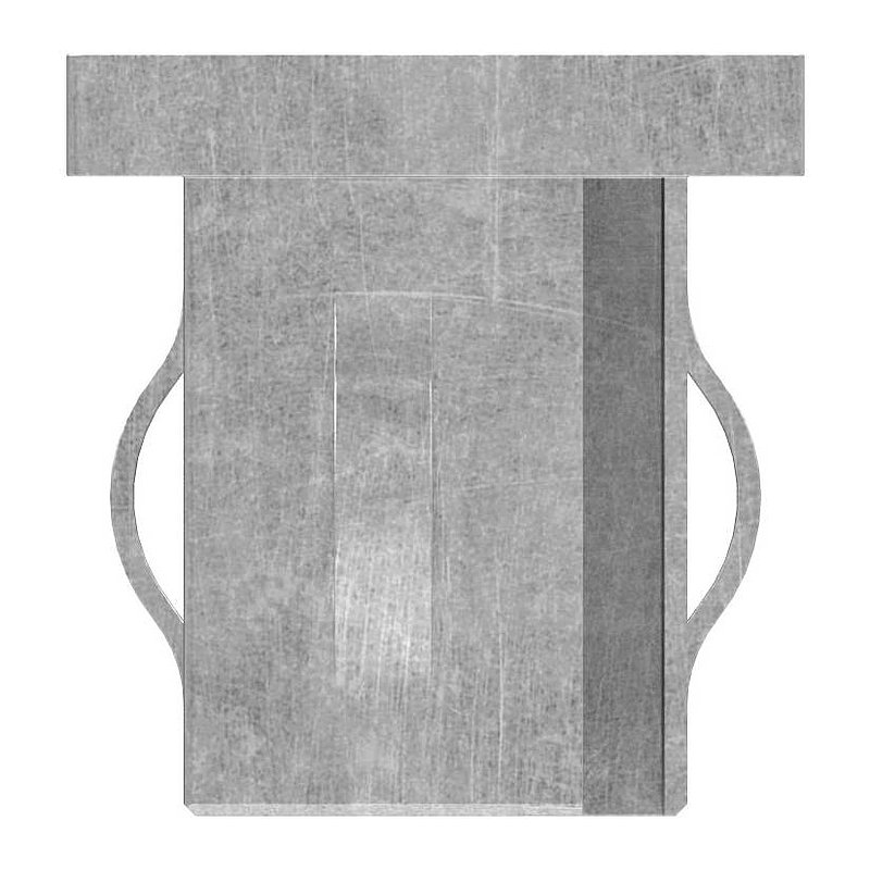 Bouchon en acier, pour tube rectangulaire 50x30mm