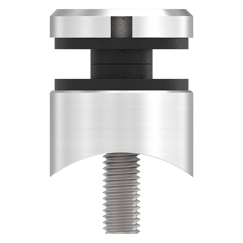 Glass point holder 30mm, connection: 48.3mm, AISI304
