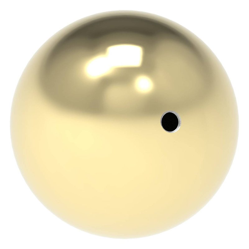 Boule laiton creuse Ø 80mm avec M8