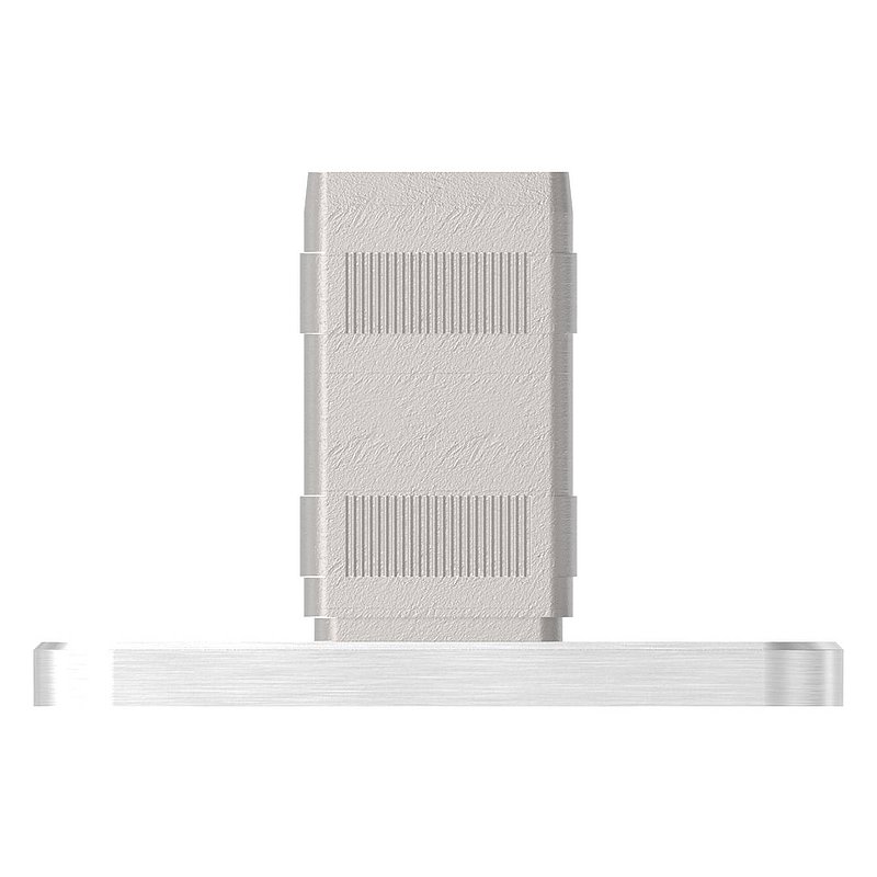 Ancrage mural et au sol avec striures, pour tube carré 40x40x3,0mm, V2A