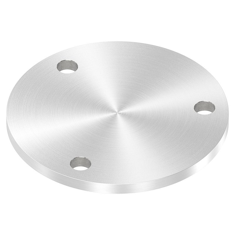 Anchor plate Ø 140x8mm, with round grinding, AISI304