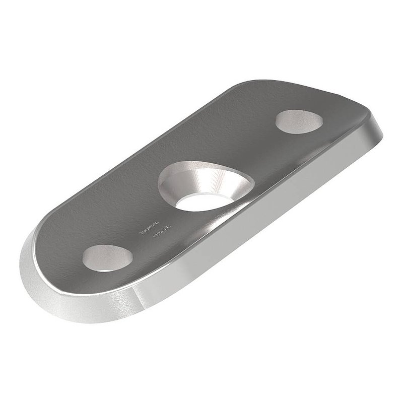 Plaque de raccordement de mains courantes, 33,7mm, V2A