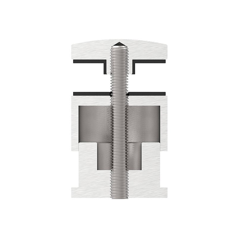 Point de fixation 52mm, plat, réglable, V2A
