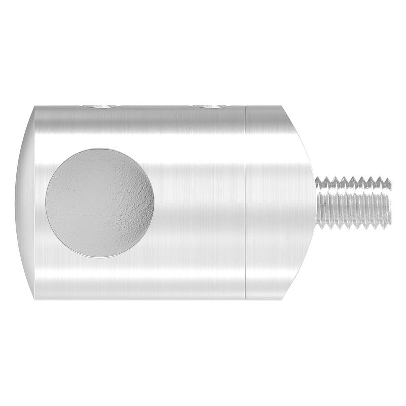 Querstabhalter für 42,4mm Rohr, Sackloch links 12,2mm, V2A