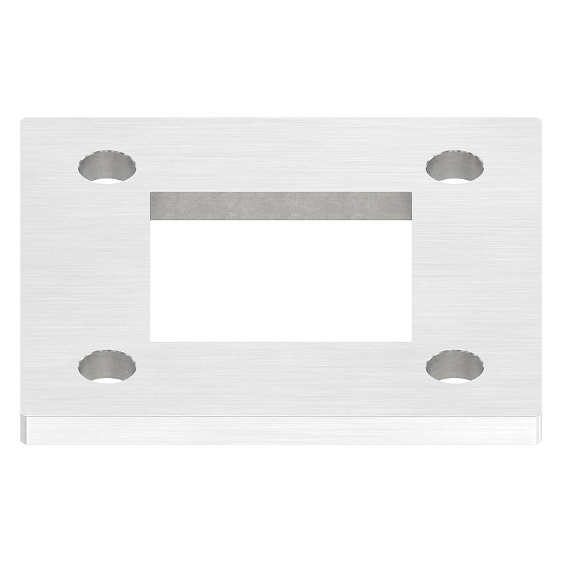 Anchor plate, 120x120x8mm, with longitudinal grinding, AISI304
