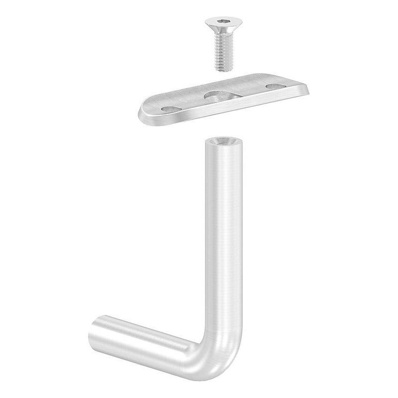 Bügel Ø 12mm mit Handlaufanschlussplatte 42,4mm, V4A