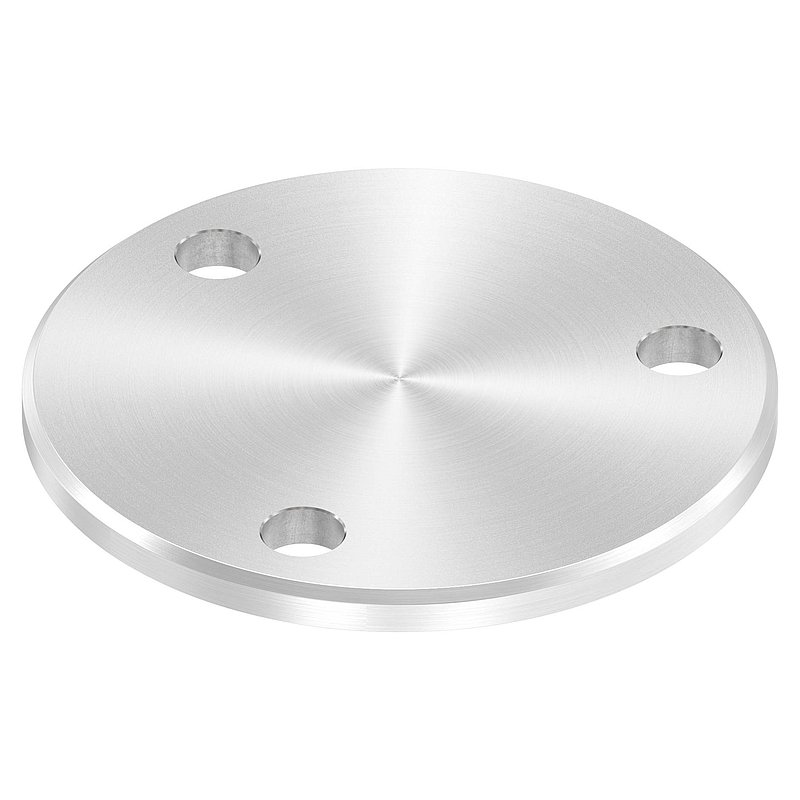 Ankerplatte Ø 100x6mm, mit Rundschliff und Fase, V2A