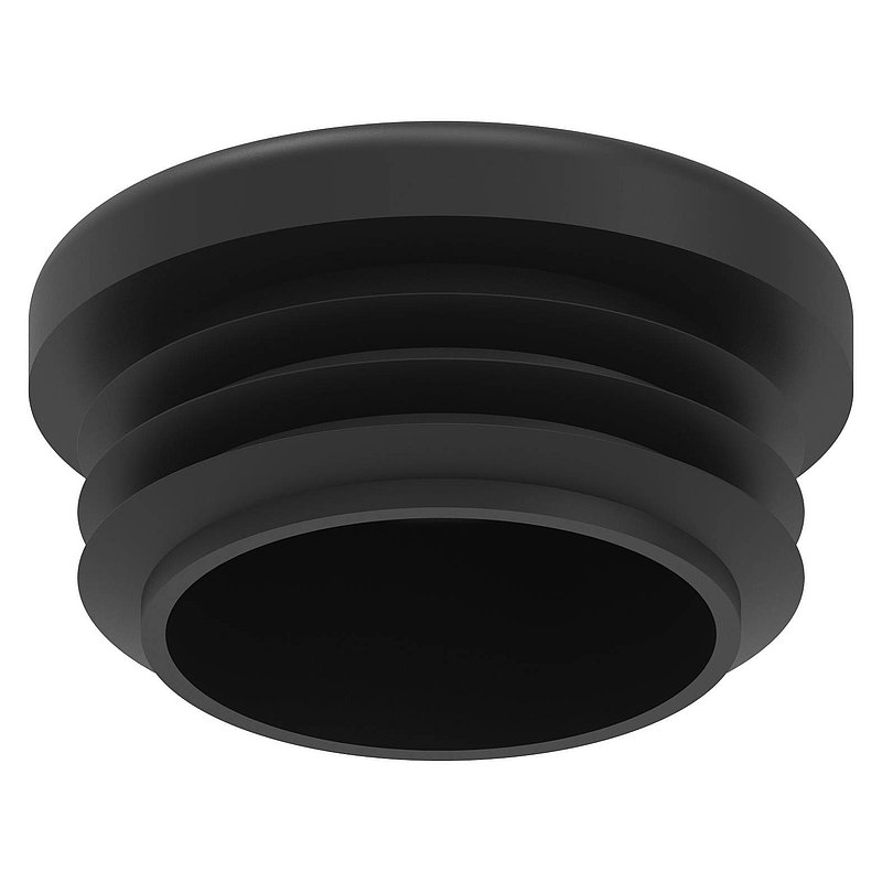 Plastic end cap for round tube 33.7 mm