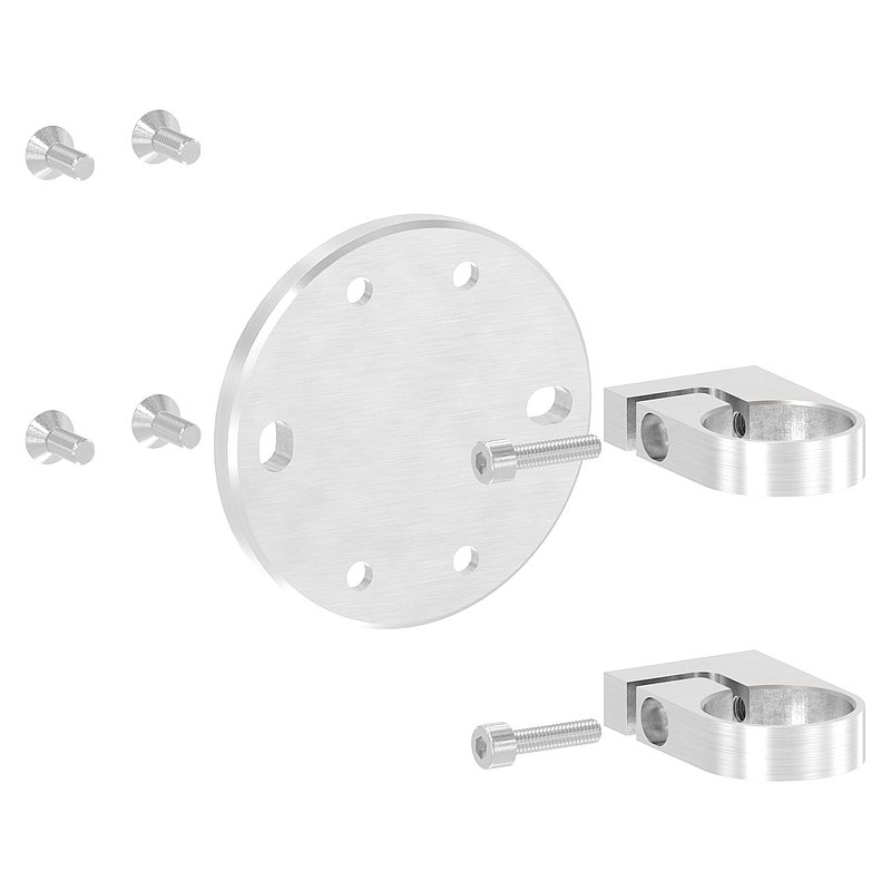 Wandbefestigung für Geländerpfosten 42,4mm, V2A