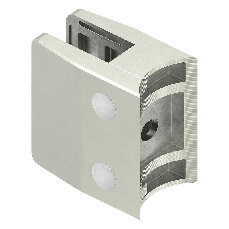 Pince à verre modèle 35, jonction: 48,3mm, aspect inox