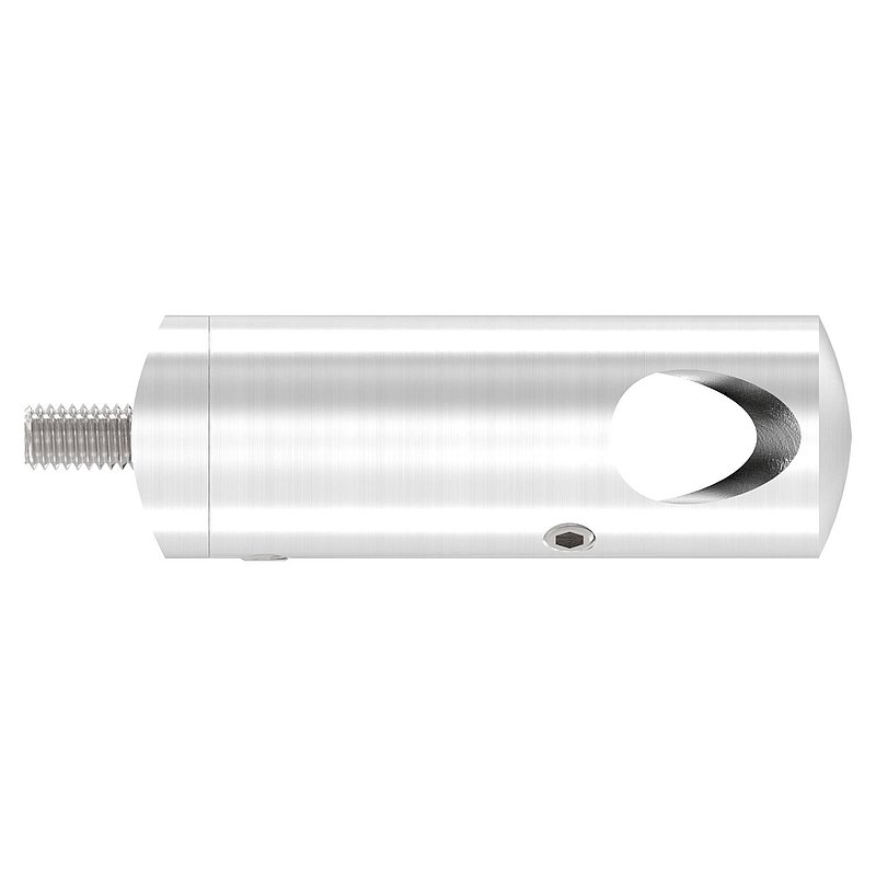 Cross bar holder for 42.4 mm tube, 12.2 mm hole, inside corner, AISI304