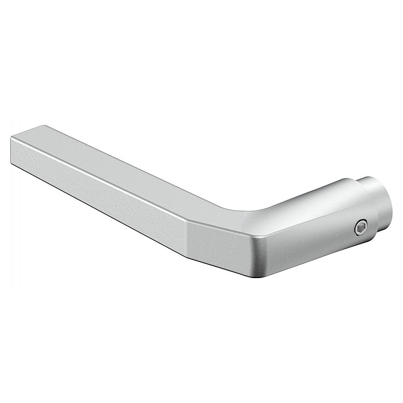 Poignée de porte seule en aluminium, droite