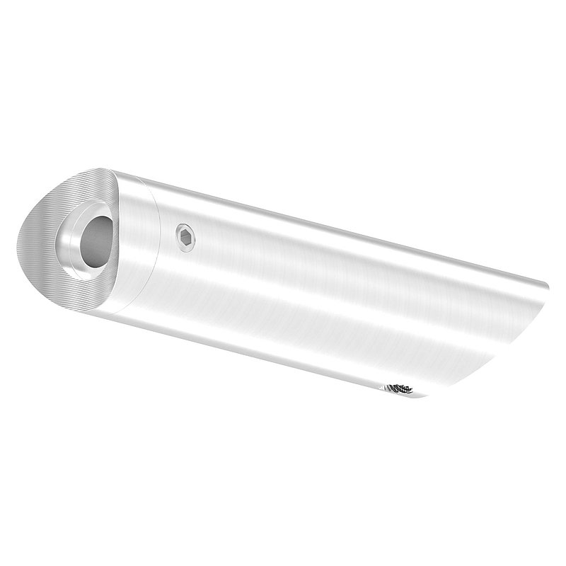 Support de tube incliné, avec raccordement en tube de Ø 33,7mm, V2A