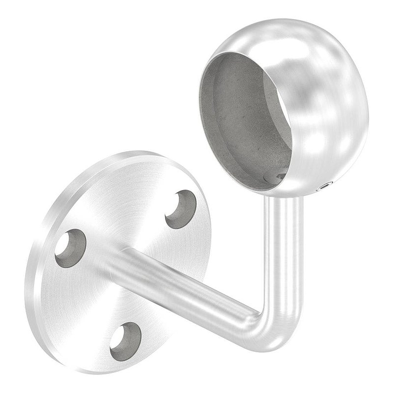 Handlaufhalter mit Kugelring für Rohr 42,4mm (Ronde und Bügel verschweißt), V2A