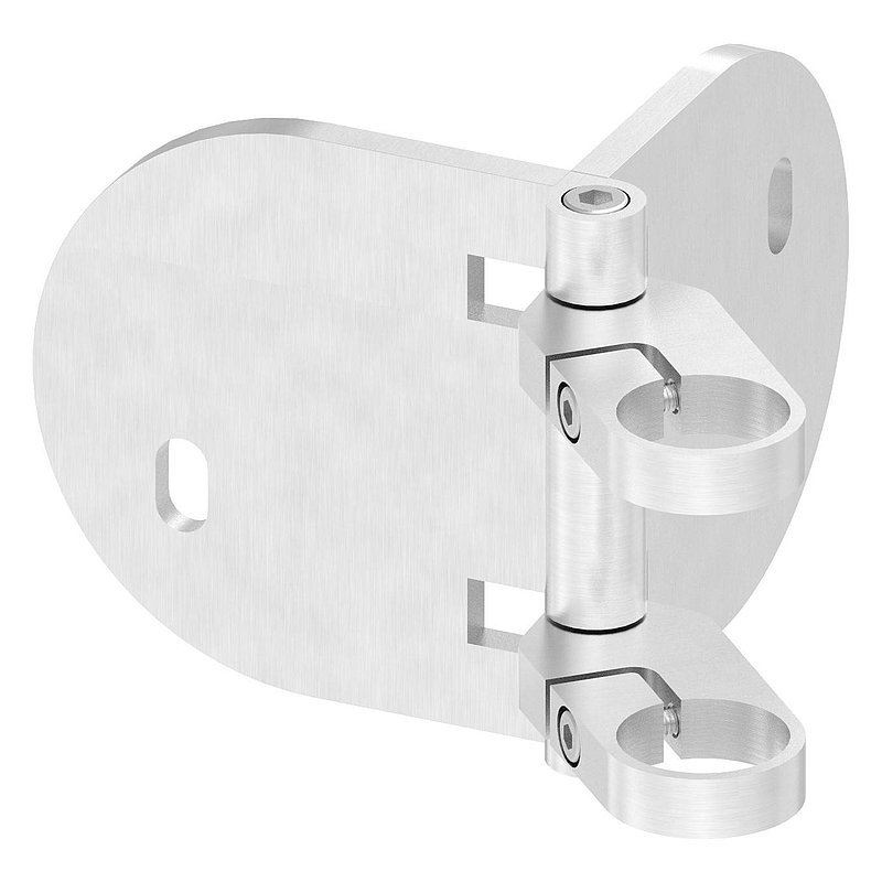 Wall mounting for railing posts 42.4 mm, corner, AISI304