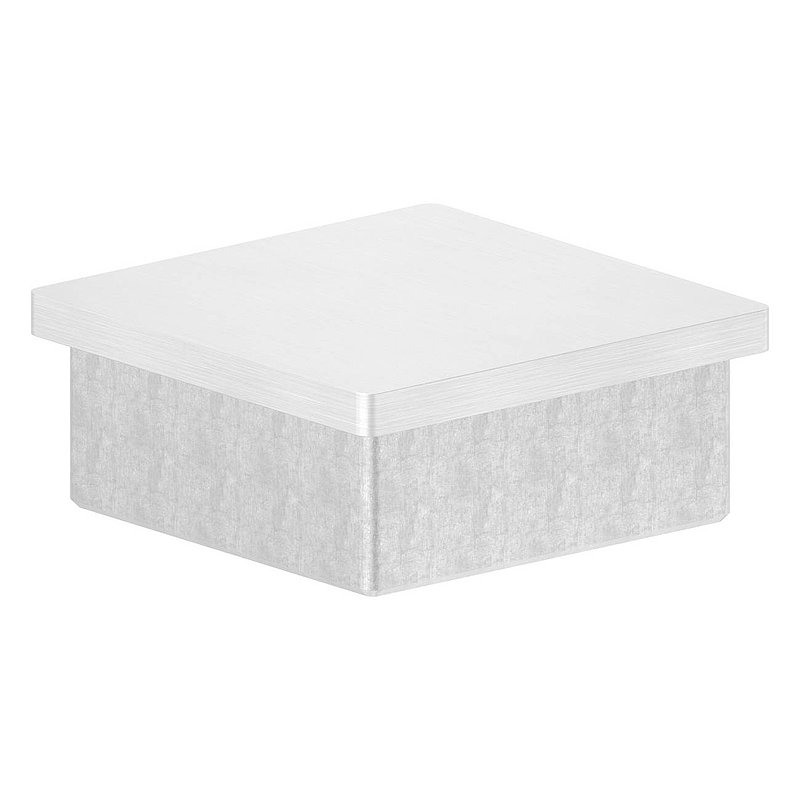 Push-in cap, for tube 60x60x3.0mm, AISI316