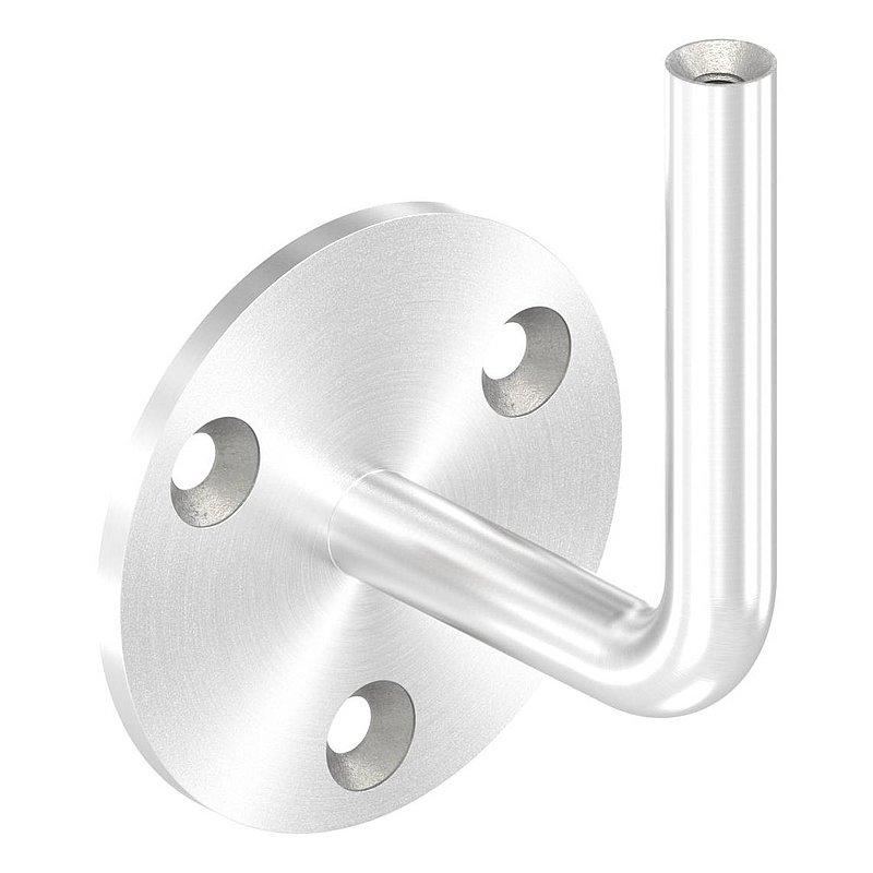 Handrail bracket with M6 internal thread at the top (disc and bracket welded), AISI304