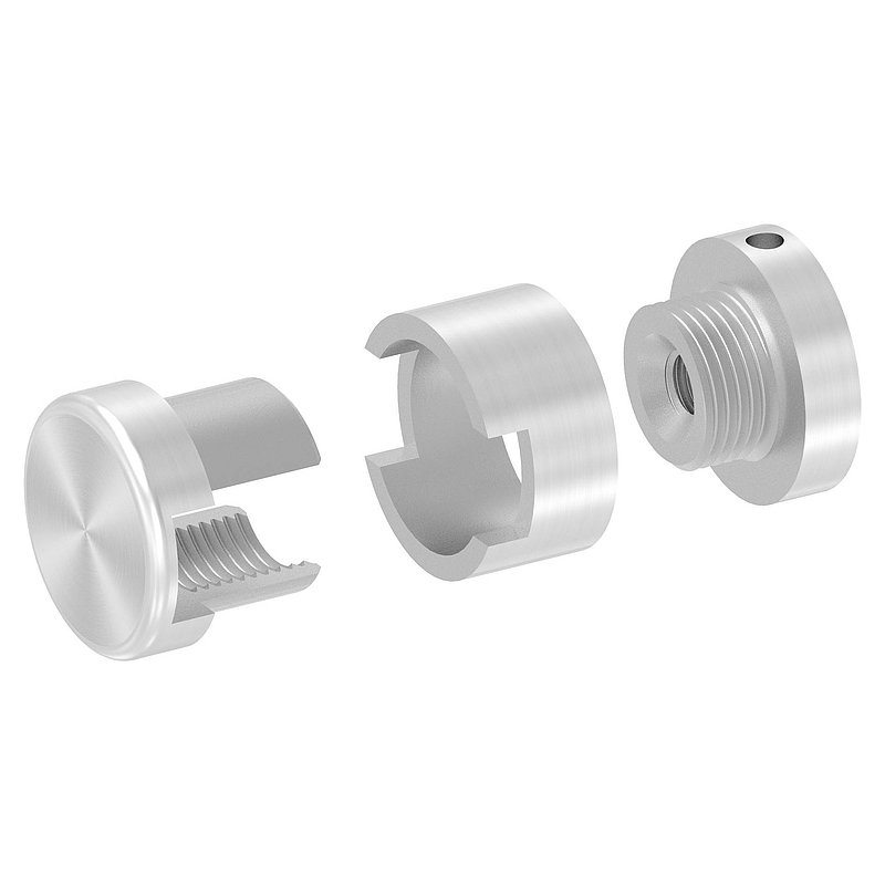 Brenk Grundhalter für Stäbe 12x12mm, V2A