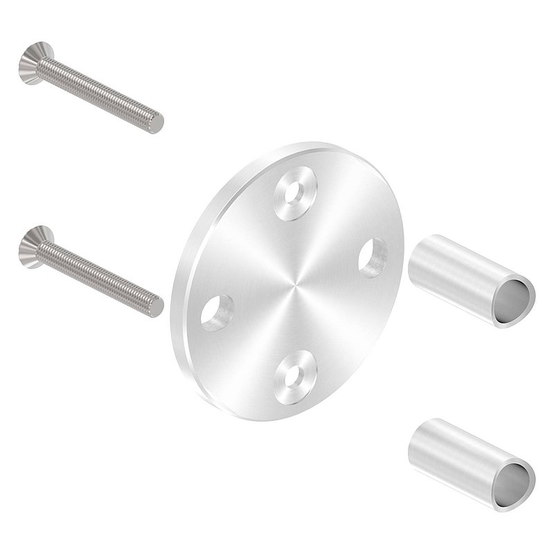 Wall mounting for railing posts 42.4 mm, AISI304