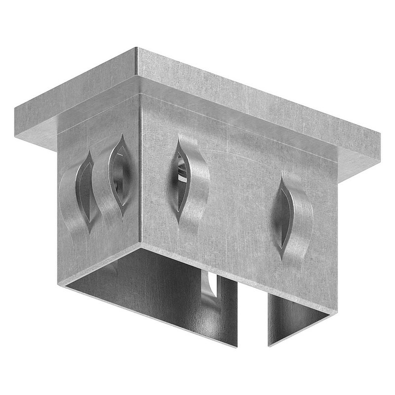 Bouchon en acier, pour tube rectangulaire 50x30mm