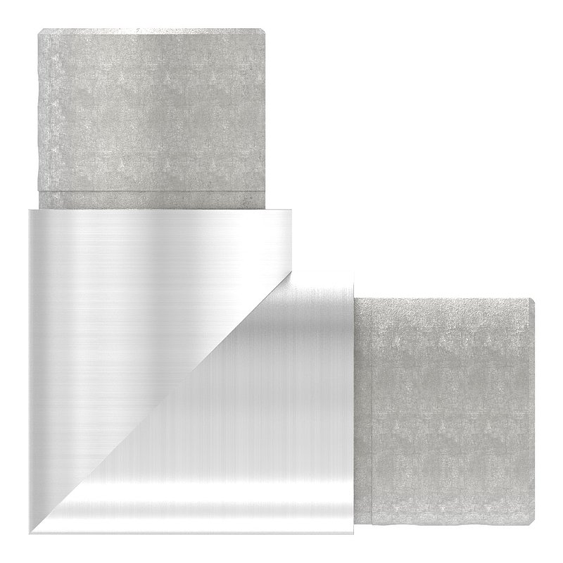 Eckbogen vertikal, für 48,3mm, V2A, Rahmenecke