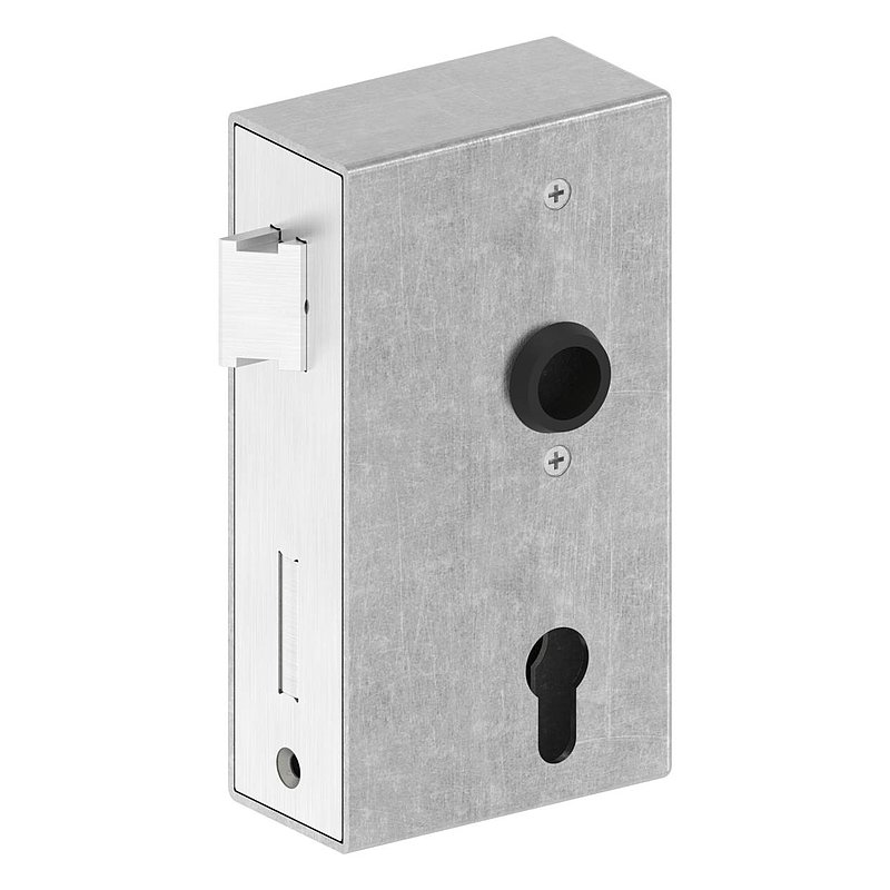 Lock case with galvanised lock