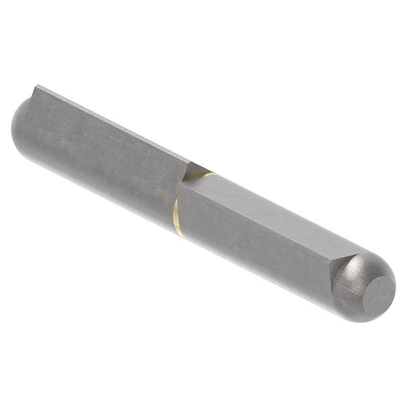 weld-on wire with brassring and pin, length 120mm
