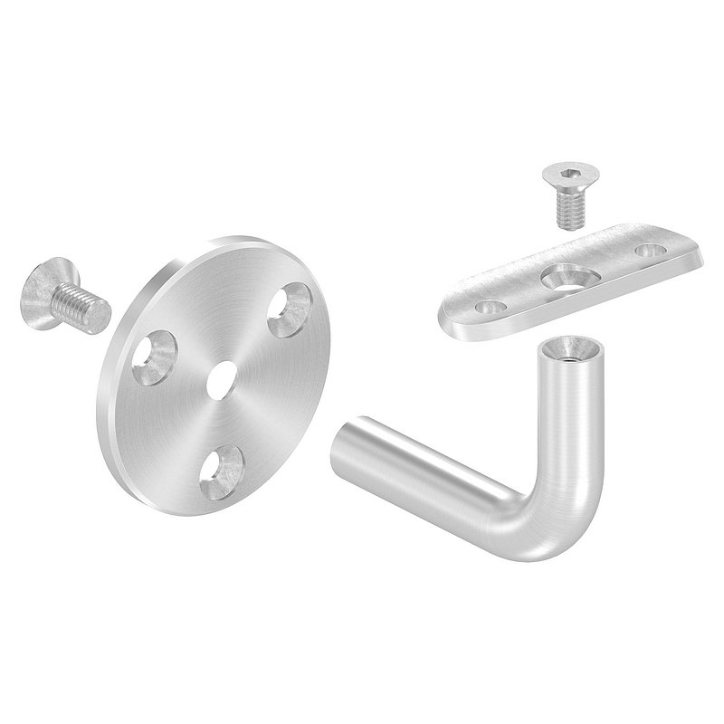 Handlaufhalter ohne Kabeldurchführung für LED Handläufe, Vollmaterial, V4A
