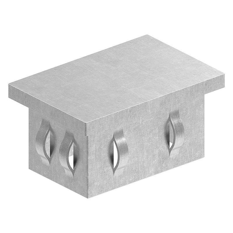 Steel end cap, for, rectangular tube 60x40mm