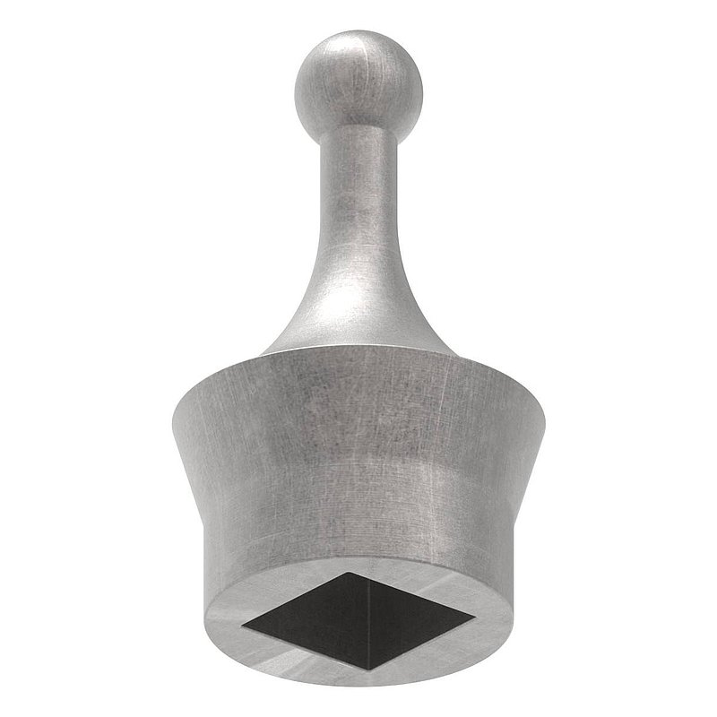 Kappe für Quadratstab 12x12mm, H: 50mm