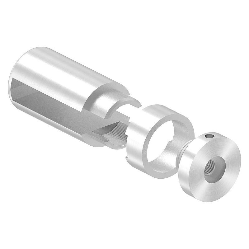 Brenk base holder for flat bars 50x10mm, ALU