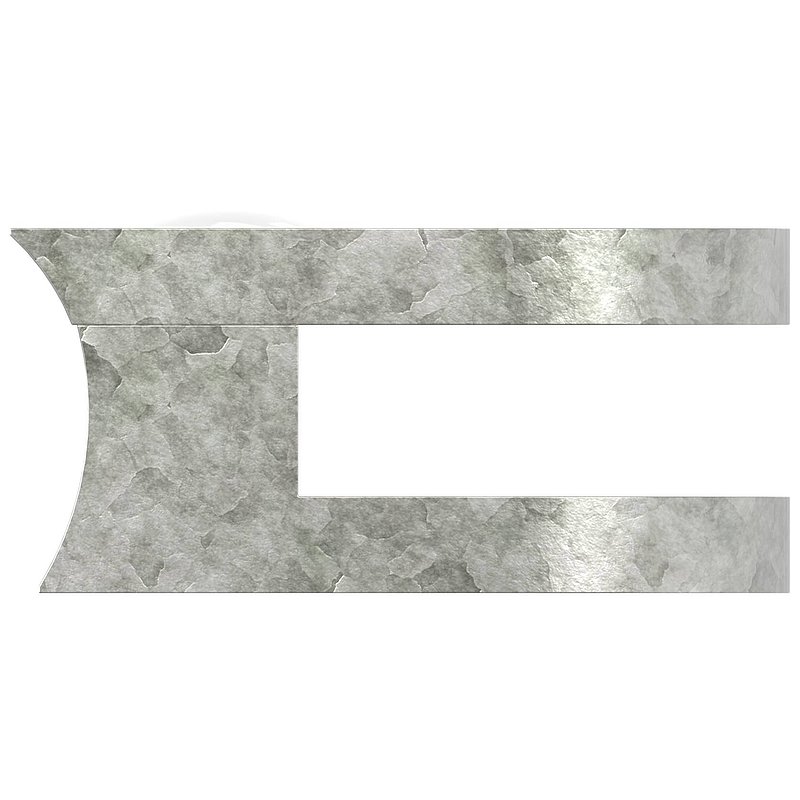 Pince à verre modèle 30, jonction: 48,3mm, zinc brut