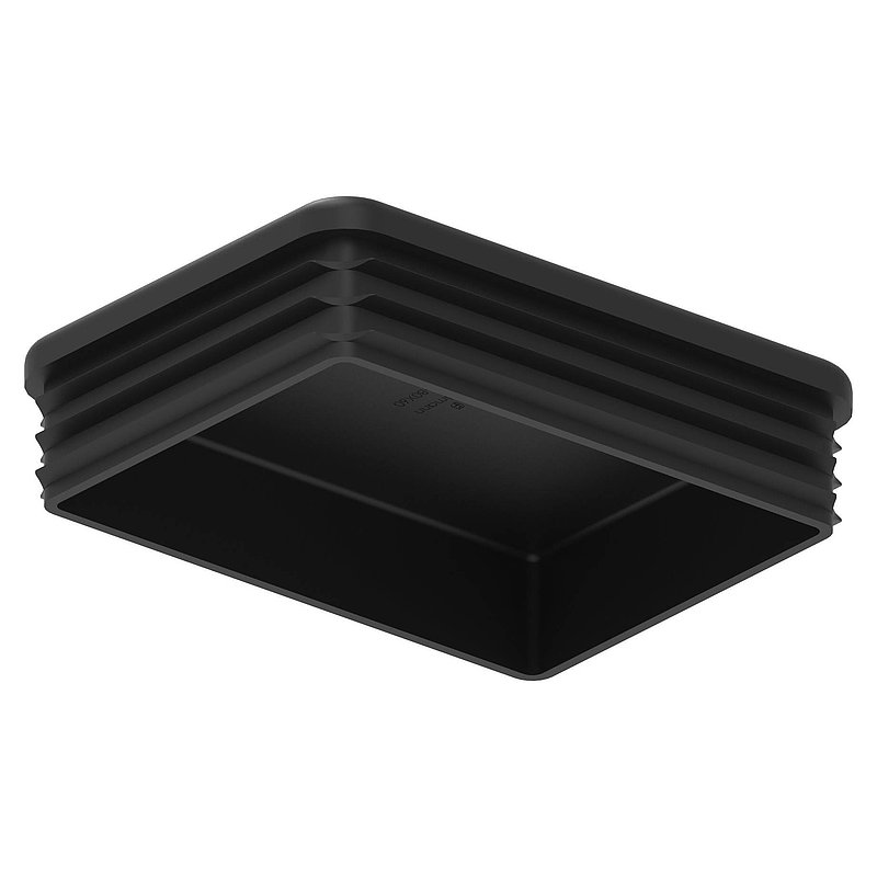 Plastic end cap for rectangular tube 80x60mm