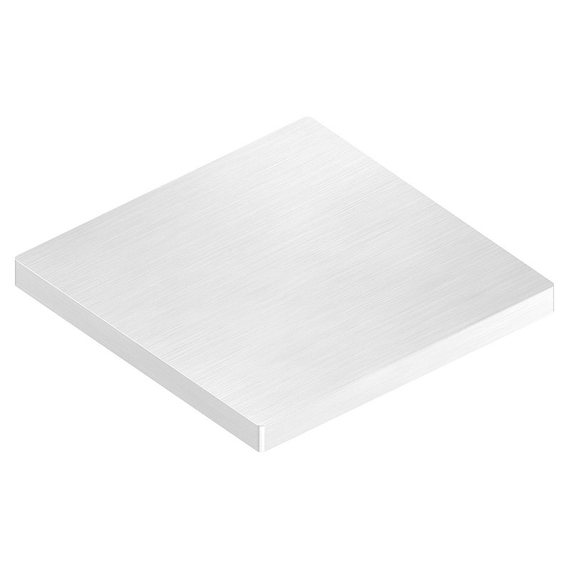 Plaque d'ancrage, 120x120x10mm, avec ponçage longitudinal, V2A