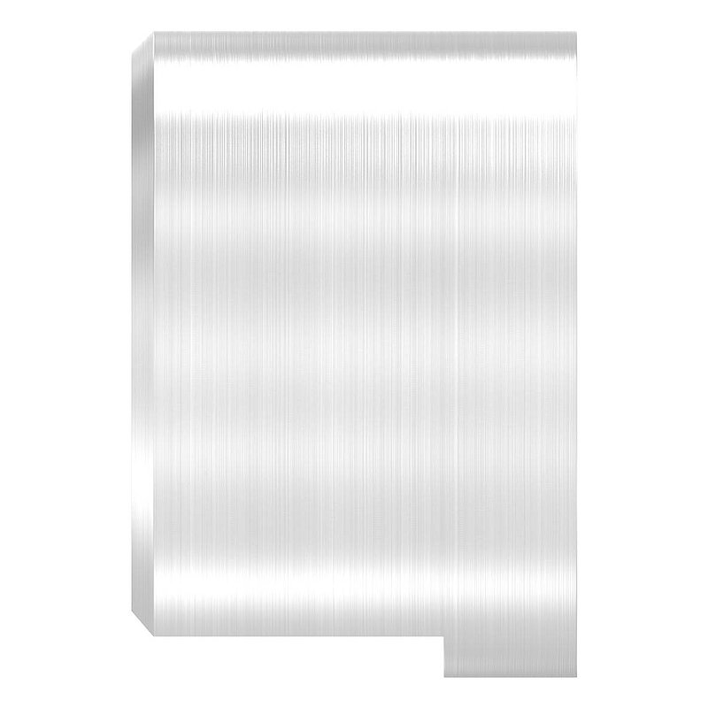 Embase murale pour tube à fond de gorge Ø 48,3mm, gauche, V4A