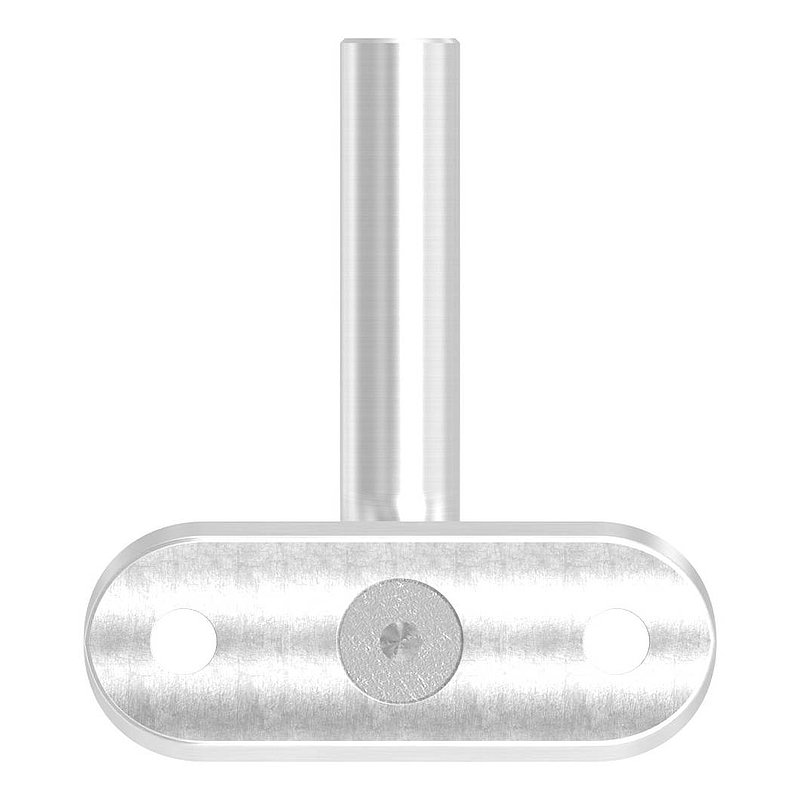 Bügel Ø 12mm mit Handlaufanschlussplatte 42,4mm, V2A